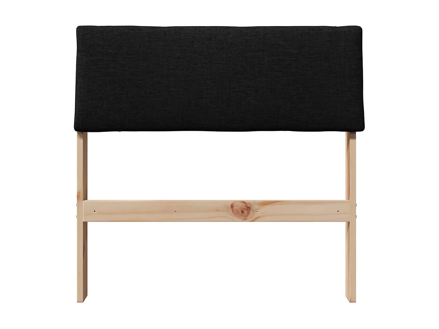 Tête de lit capitonnée Noir 75 cm Pin massif