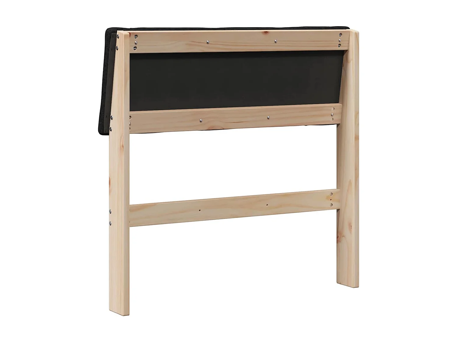 Tête de lit capitonnée Noir 75 cm Pin massif