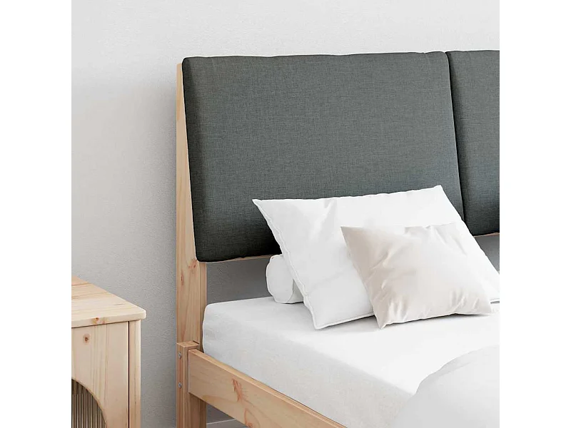 Cabeceira estofada Cinza Escuro 160 cm