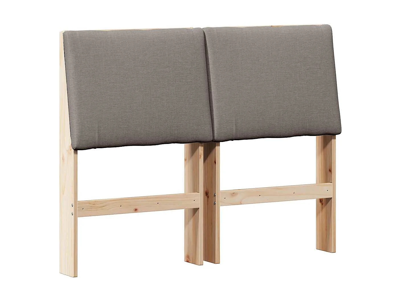 Cabeceira estofada Cinzento-acastanhado 135 cm