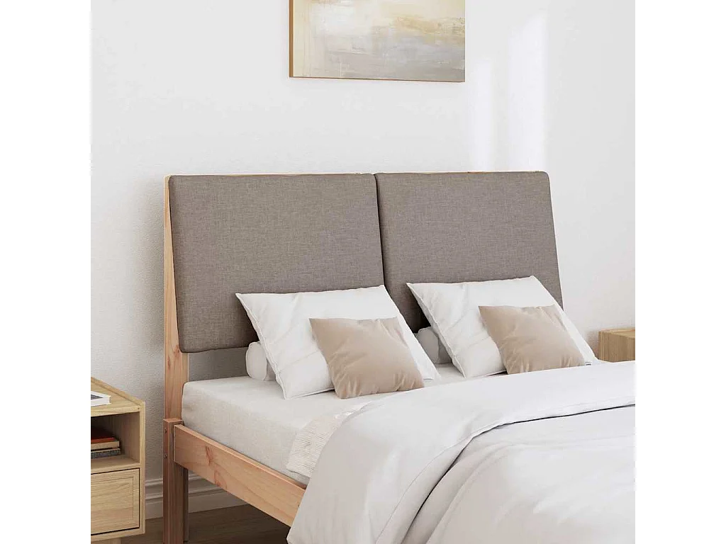 Cabeceira estofada Cinzento-acastanhado 135 cm