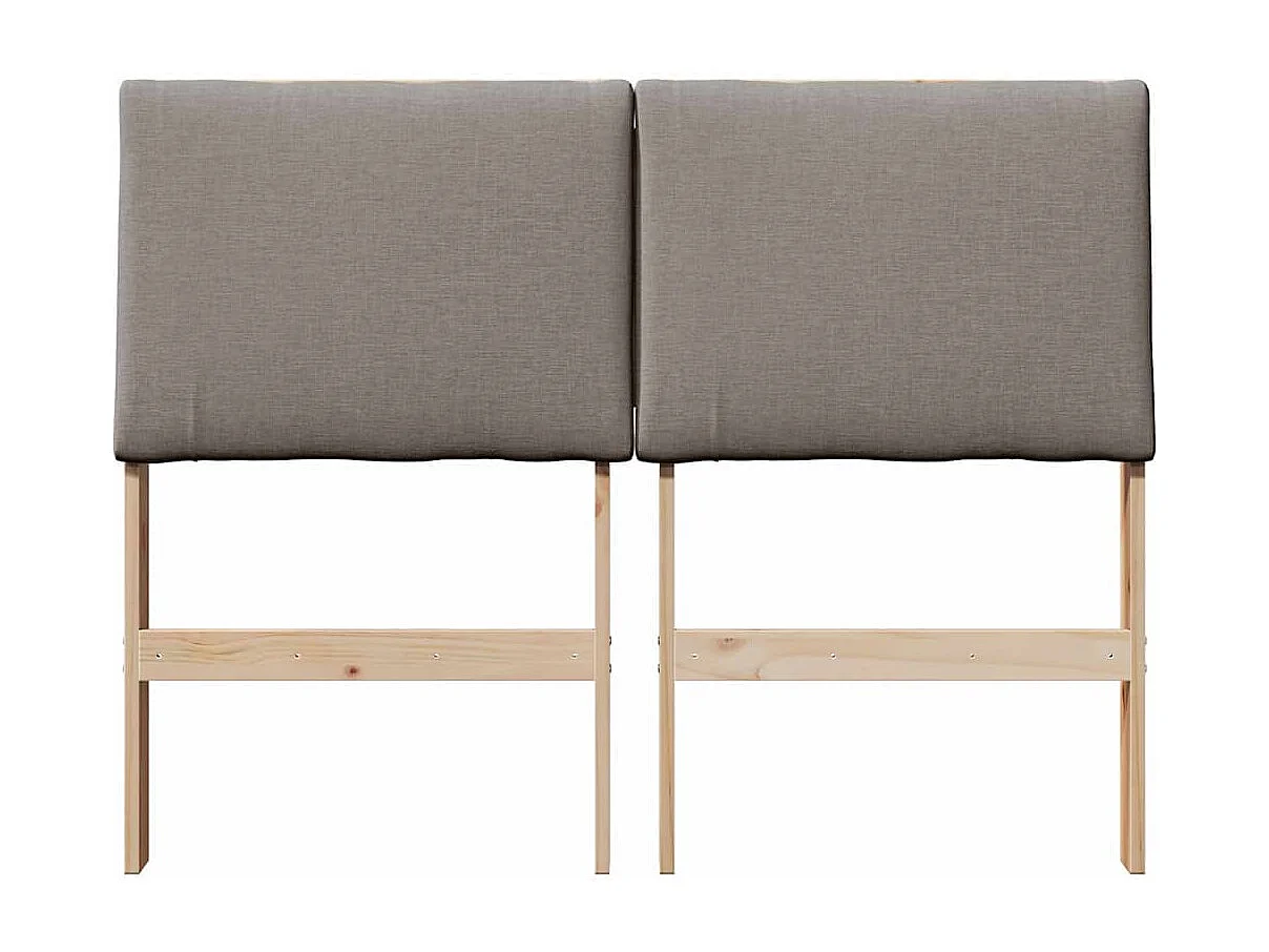 Cabeceira estofada Cinzento-acastanhado 135 cm