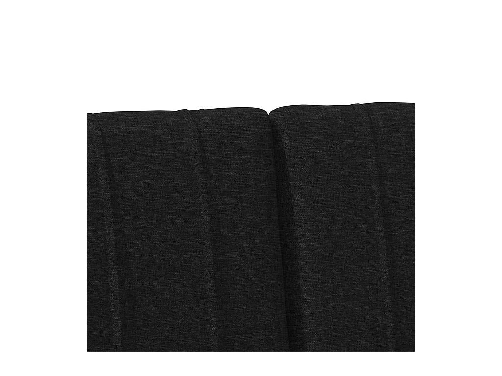 Cabecero tapizado Negro 180 cm Madera de pino macizo