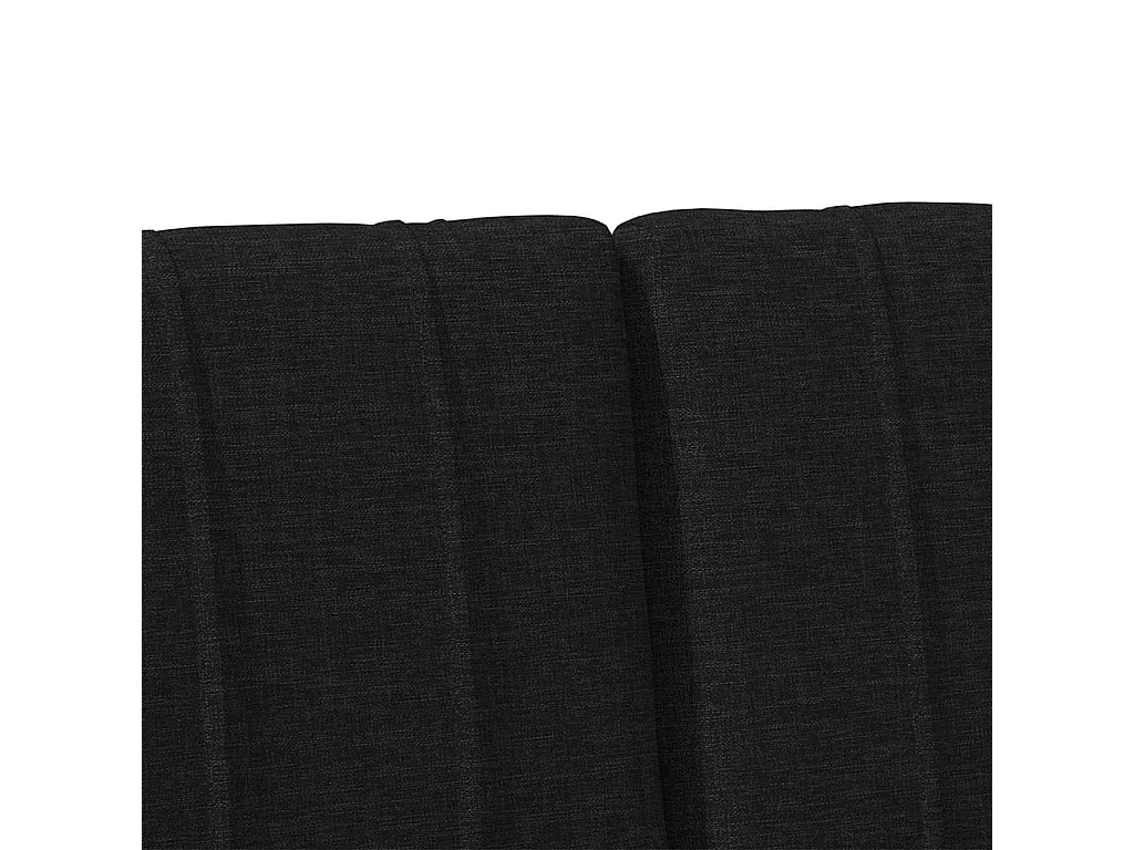 Cabecero tapizado Negro 180 cm Madera de pino macizo