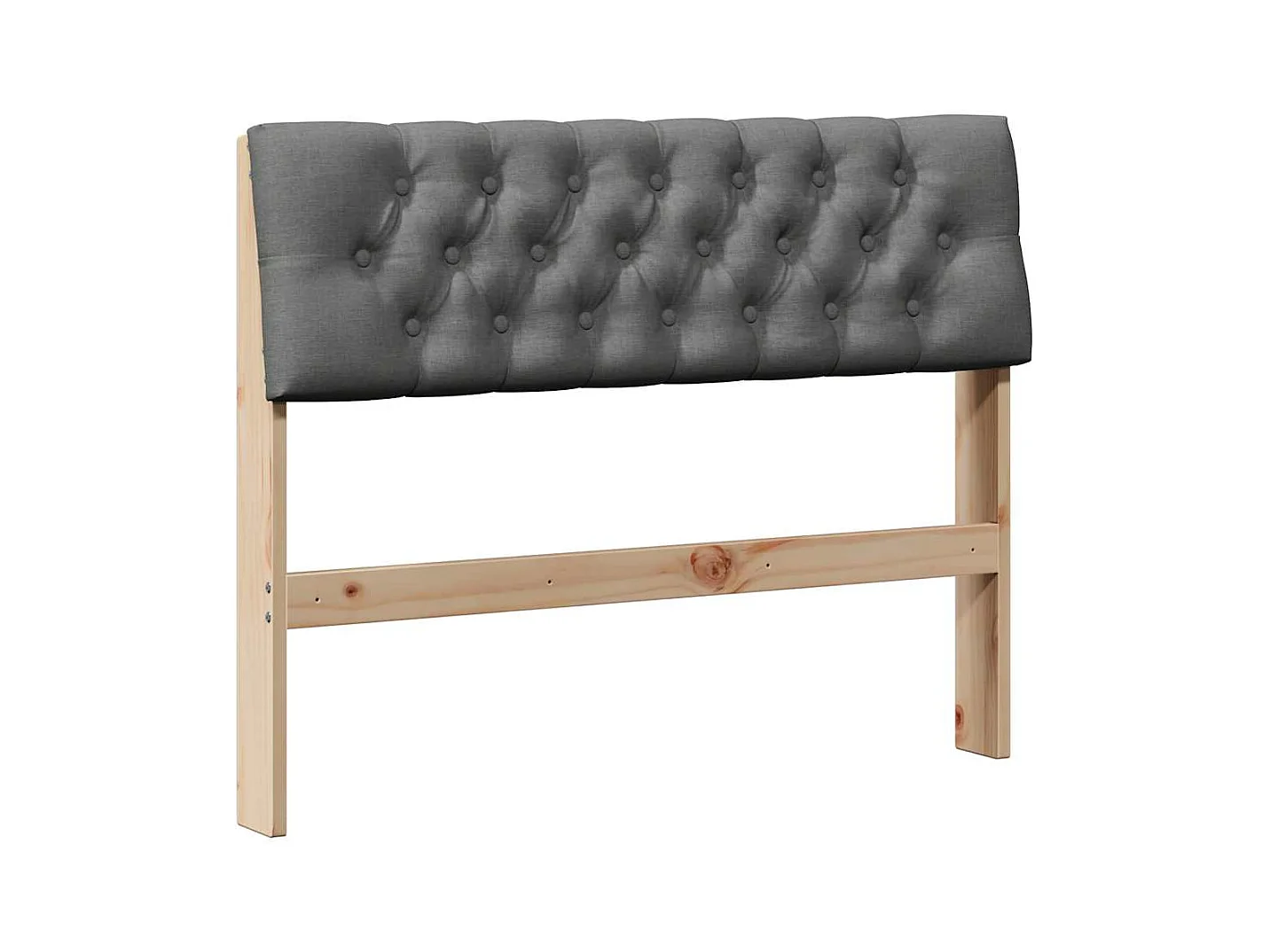 Cabecero tapizado Gris oscuro 100 cm Madera de pino macizo