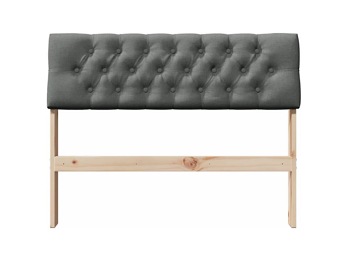 Cabecero tapizado Gris oscuro 100 cm Madera de pino macizo