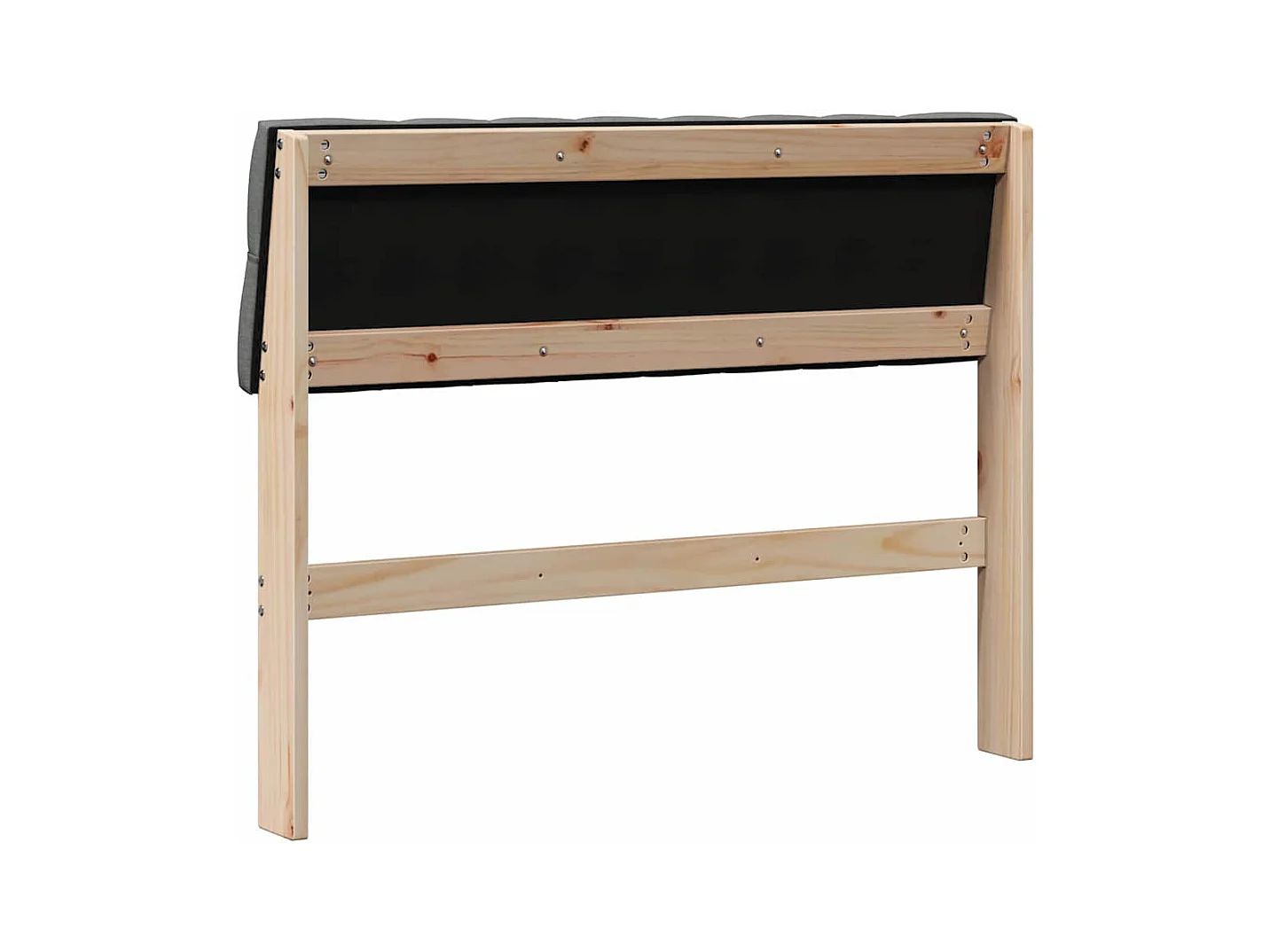 Cabecero tapizado Gris oscuro 100 cm Madera de pino macizo