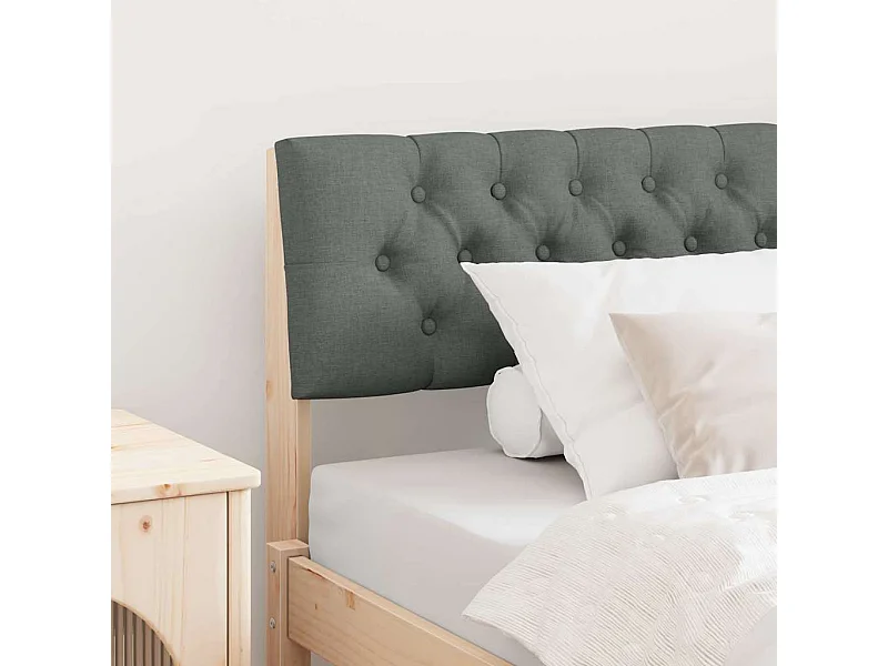 Tête de lit capitonnée Gris foncé 100 cm Pin massif