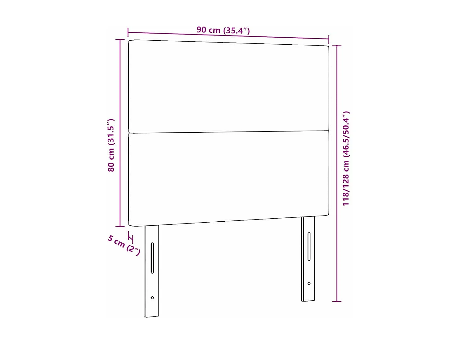 Cabecero con cabecera Manual Crema 90 cm Tela de Rayas