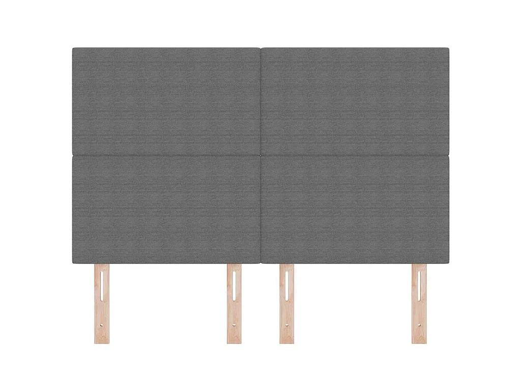 Cabecero LED con luces de tiras LED Gris claro 144 cm tela