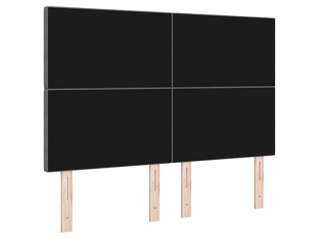 Cabecero LED con luces de tiras LED Gris claro 144 cm tela