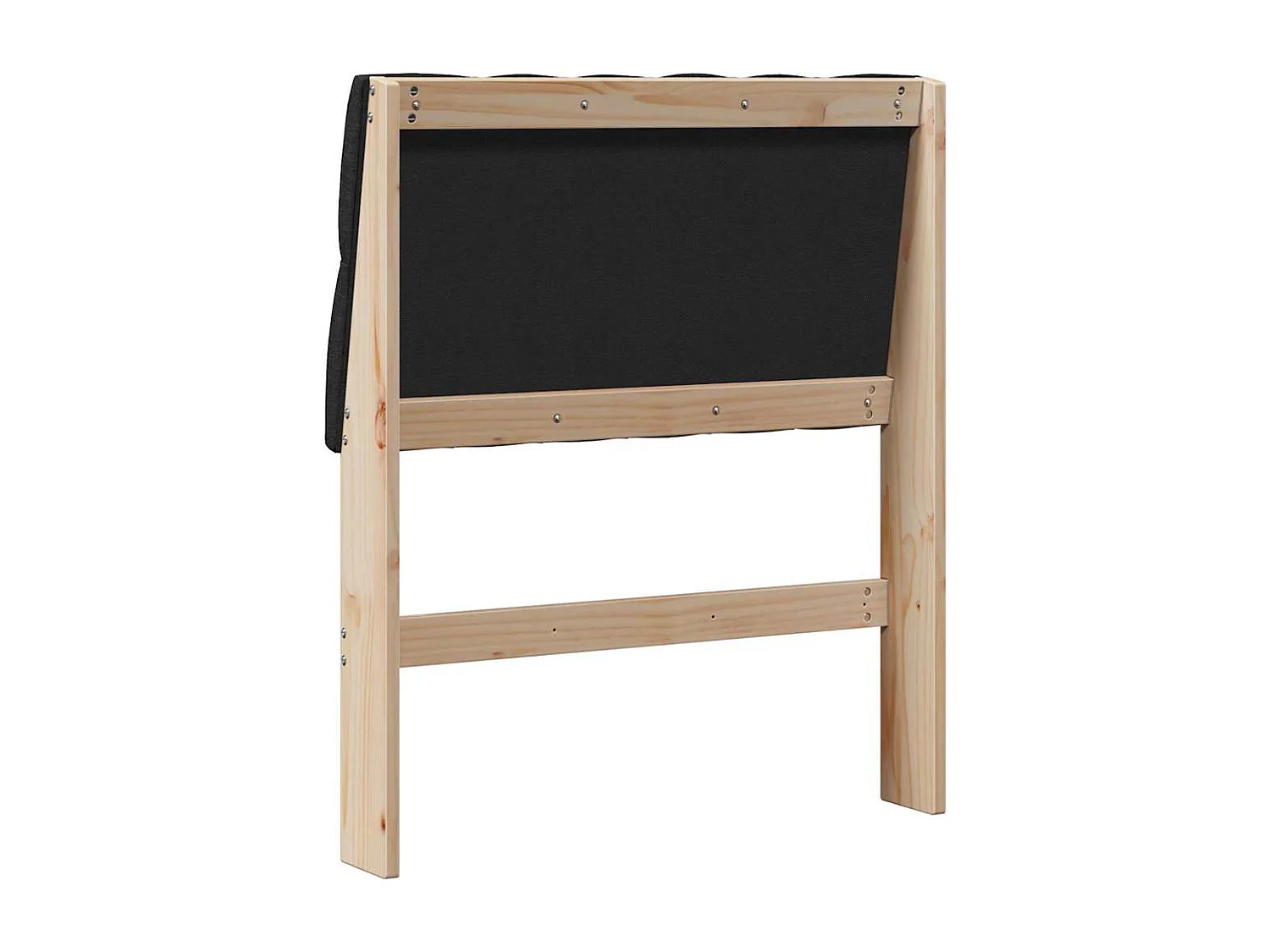 Tête de lit capitonnée Noir 75 cm Pin massif