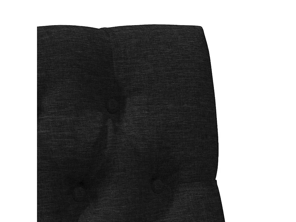 Tête de lit capitonnée Noir 75 cm Pin massif