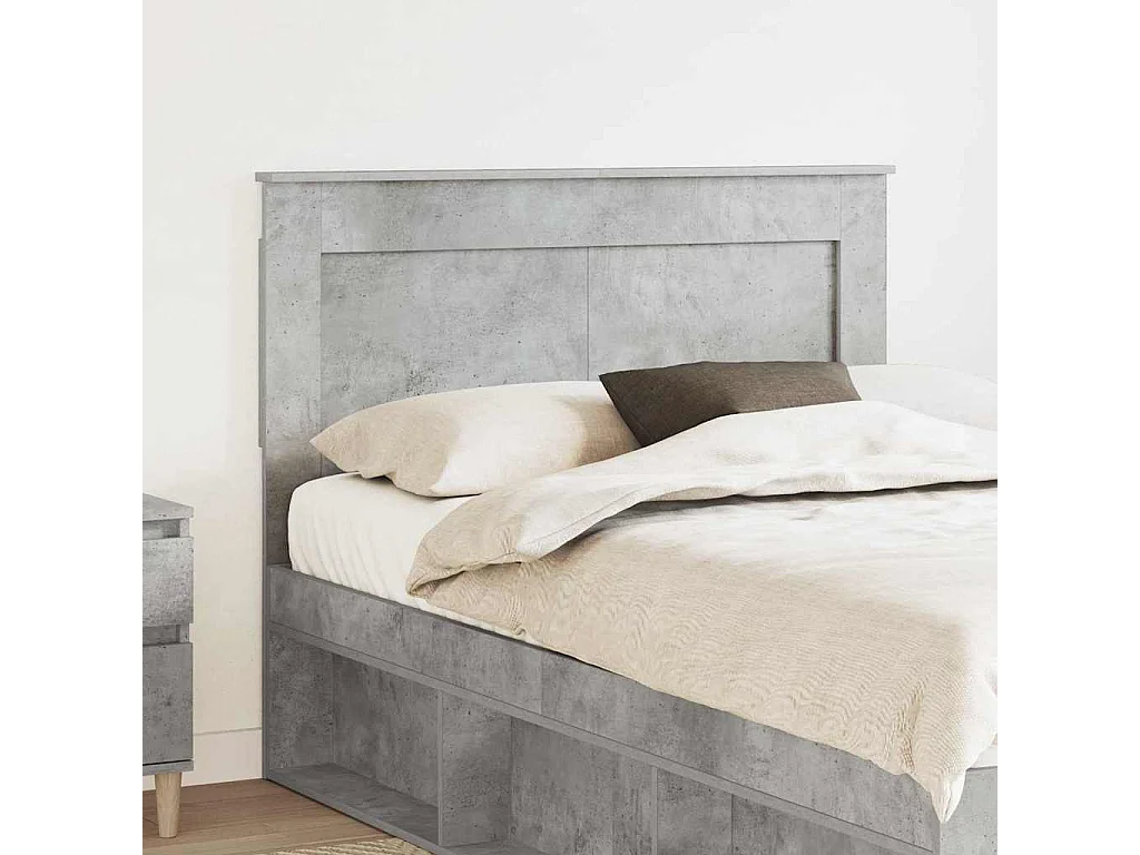 Tête de lit Gris béton 135 cm Bois d'ingénierie