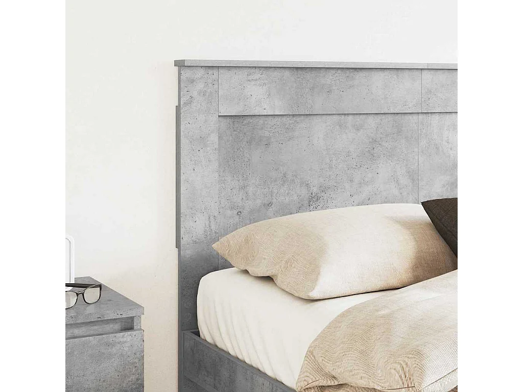 Tête de lit Gris béton 135 cm Bois d'ingénierie