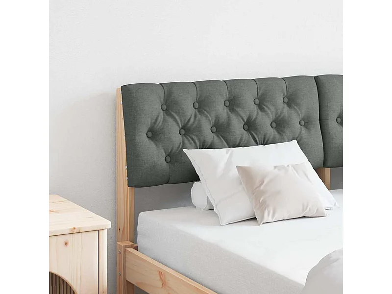 Cabeceira estofada Cinza Escuro 135 cm