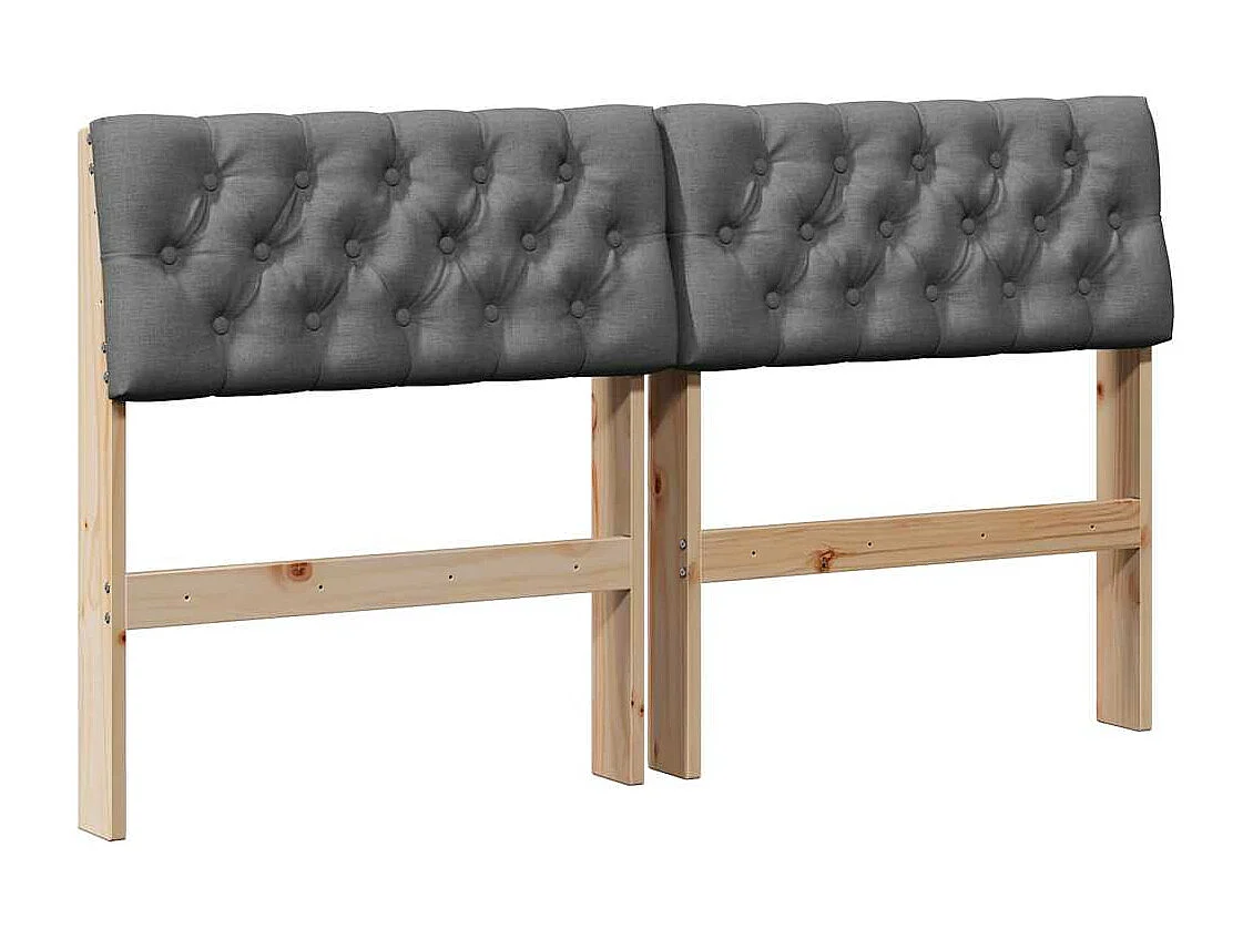 Cabeceira estofada Cinza Escuro 135 cm