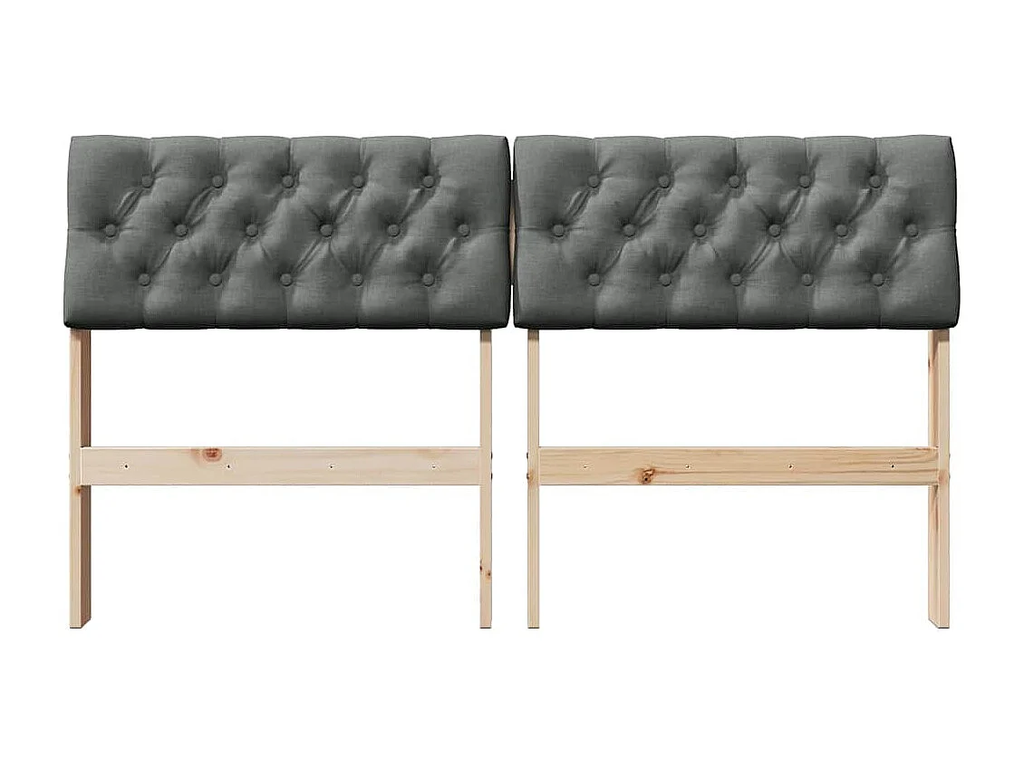 Cabeceira estofada Cinza Escuro 135 cm