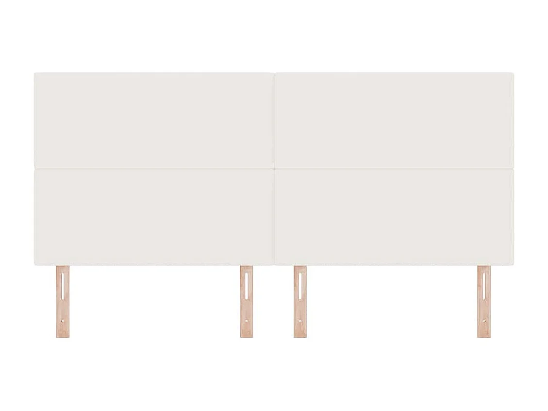 Tête de lit avec tête de lit Crème 200 cm Tissu côtelé
