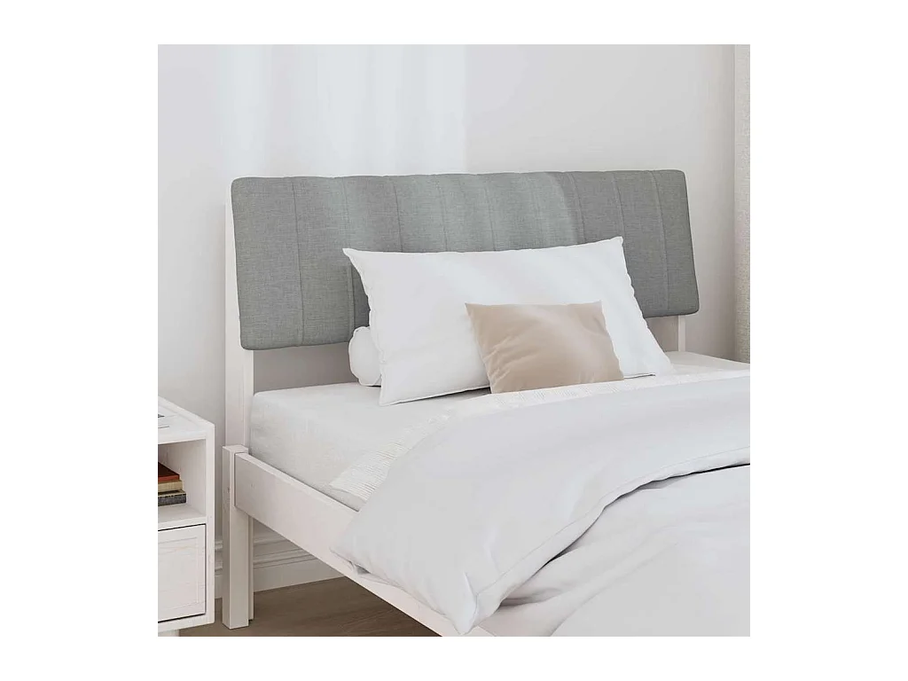 Cabecero tapizado Gris Claro 100 cm Madera de pino macizo