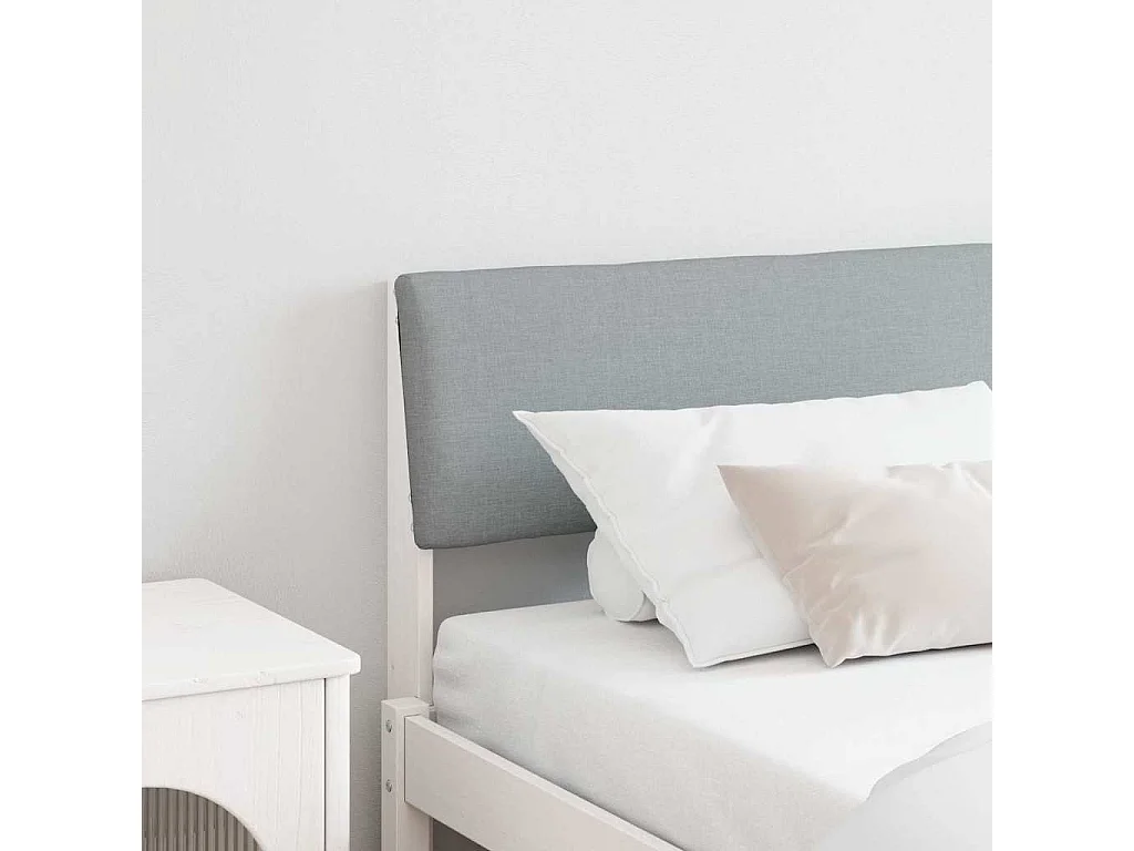 Cabeceira estofada Cinzento-claro 180 cm