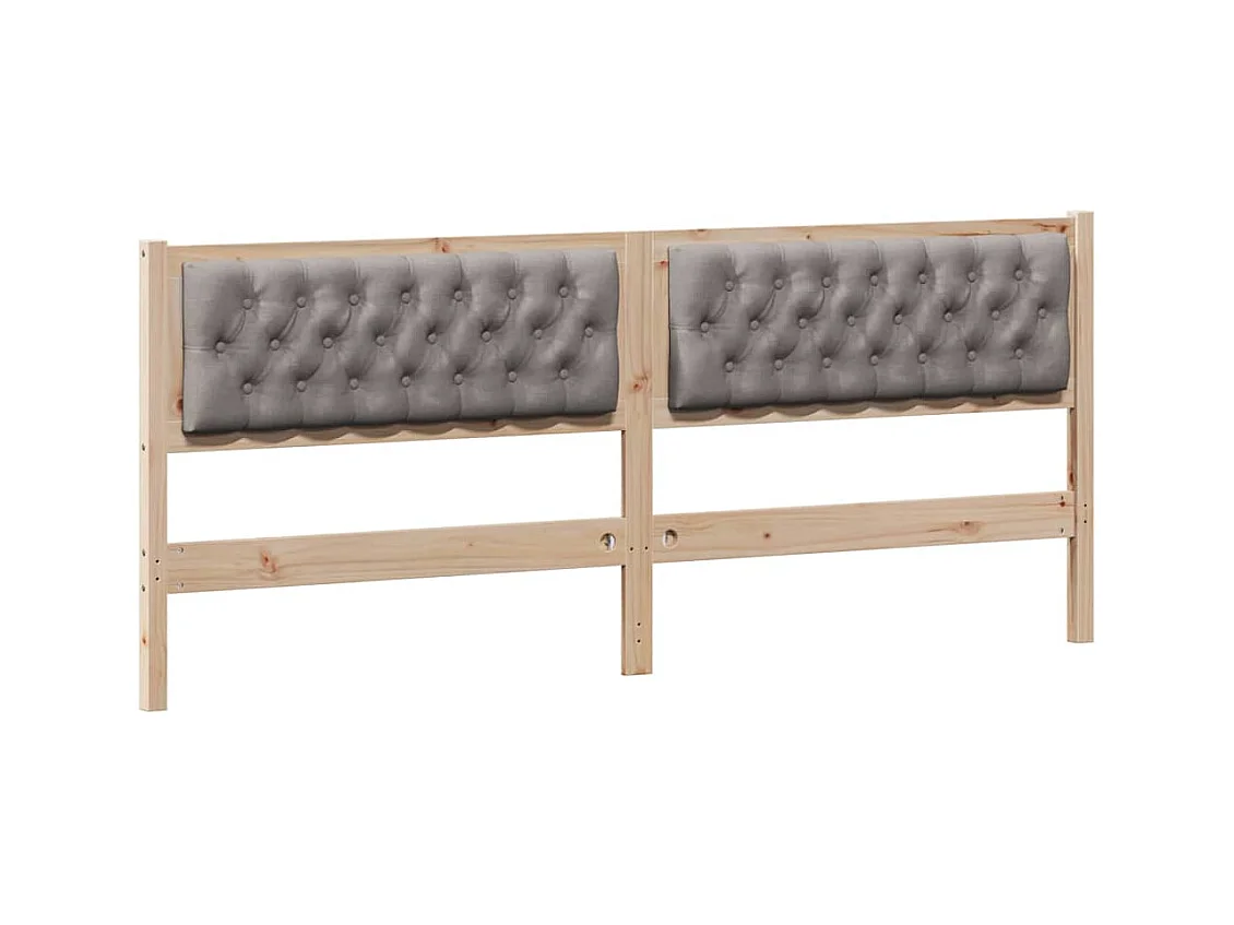 Cabeceira Outros Marrom e taupe 200 cm Madeira de pinho maciça