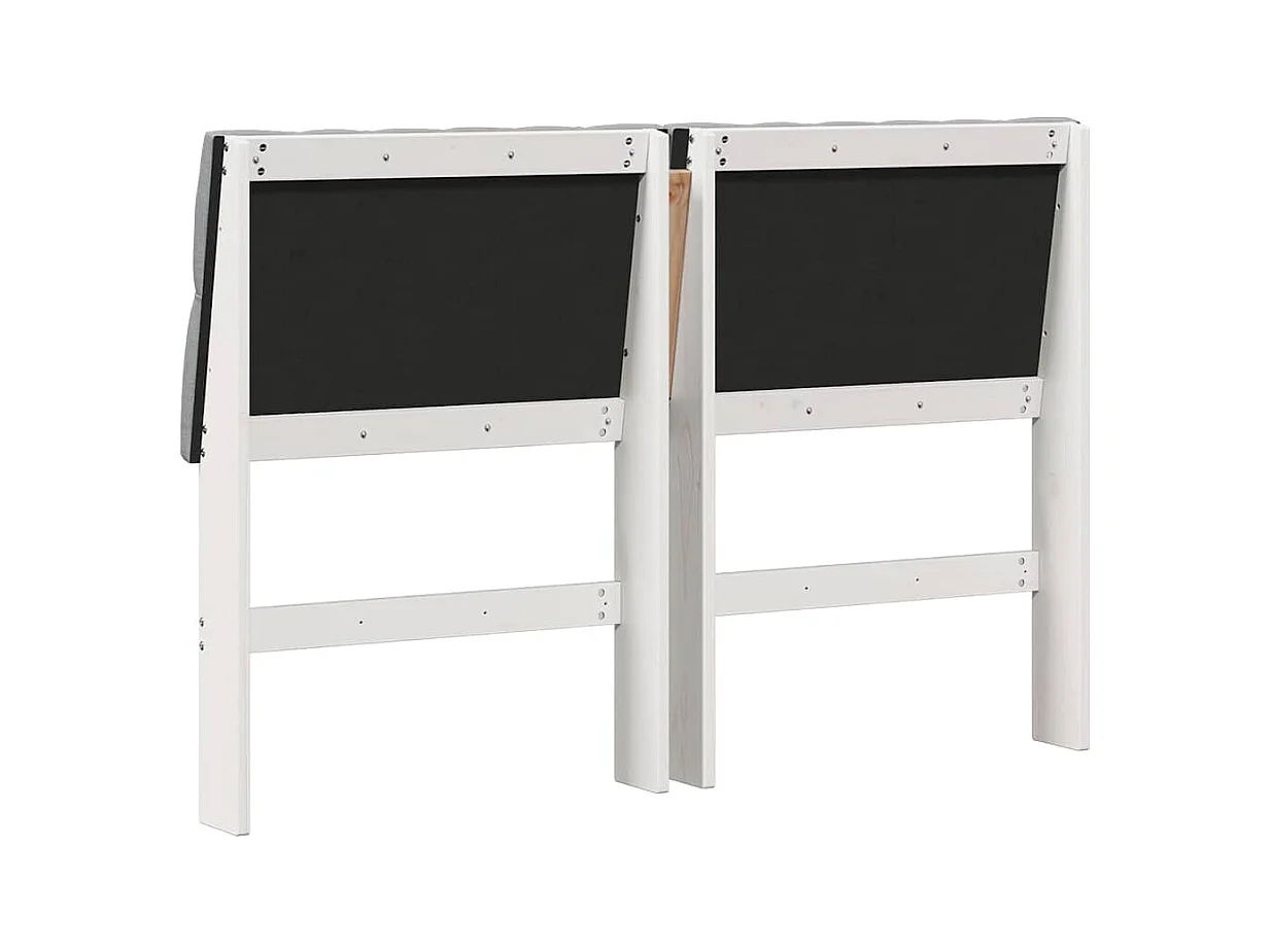Tête de lit capitonnée Gris clair 160 cm Pin massif