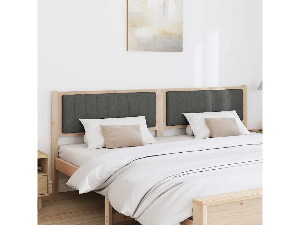 Tête de lit capitonnée avec tête de lit Marron 200 cm