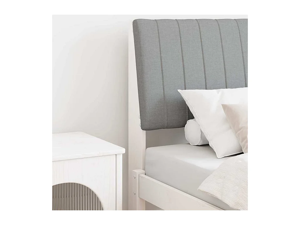 Cabeceira estofada Cinzento-claro 75 cm