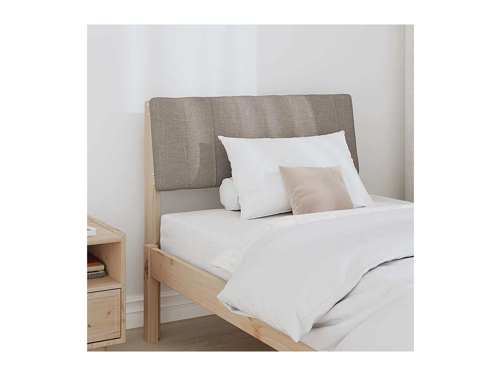 Cabeceira estofada Cinzento-acastanhado 75 cm