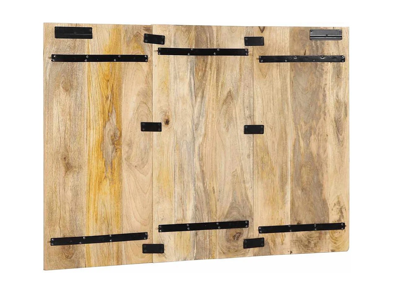 Cabecero de cama 120 cm madera maciza de mango rugoso