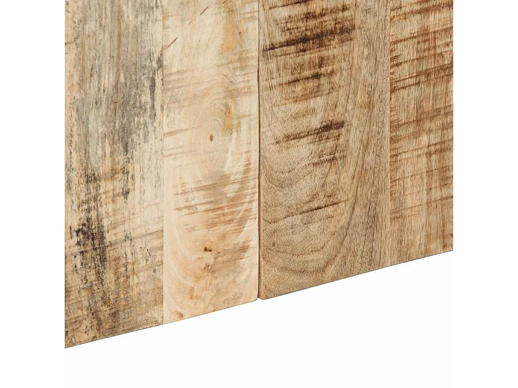 Cabecero de cama 120 cm madera maciza de mango rugoso