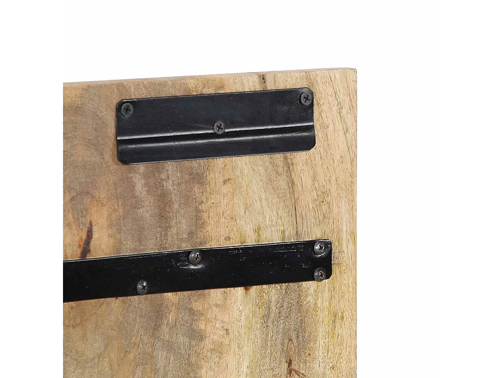 Cabecero de cama 120 cm madera maciza de mango rugoso