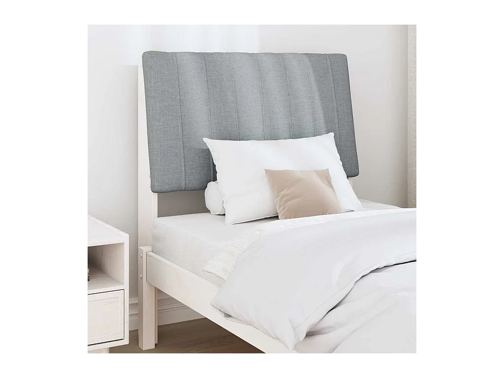 Cabecero tapizado Gris Claro 80 cm Madera de pino macizo