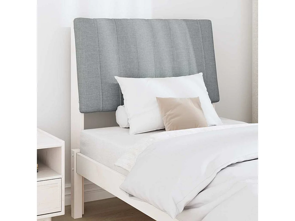 Cabeceira estofada Cinzento-claro 80 cm