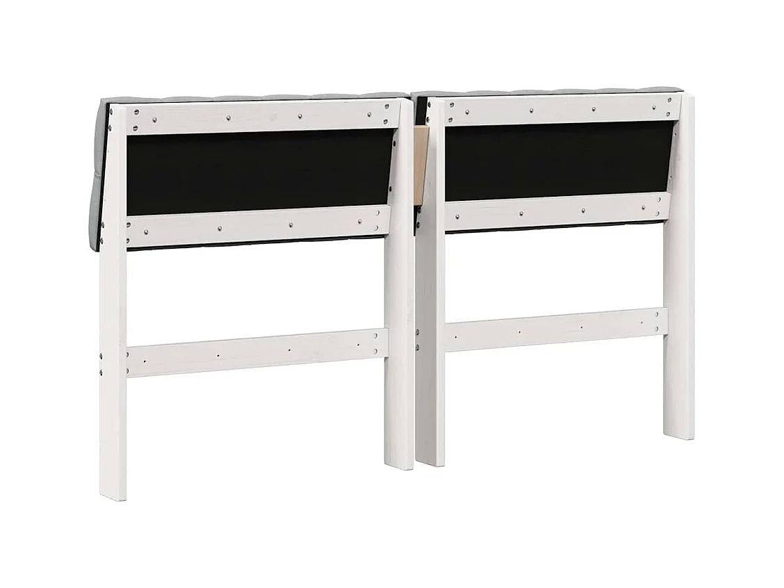 Cabecero tapizado Gris Claro 135 cm Madera de pino macizo