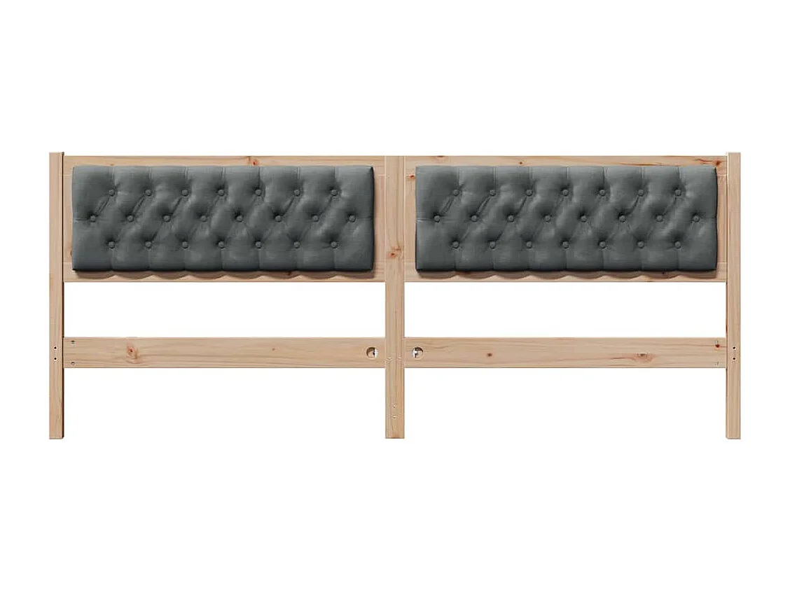 Tête de lit marron et gris foncé 200 cm Bois massif en pin