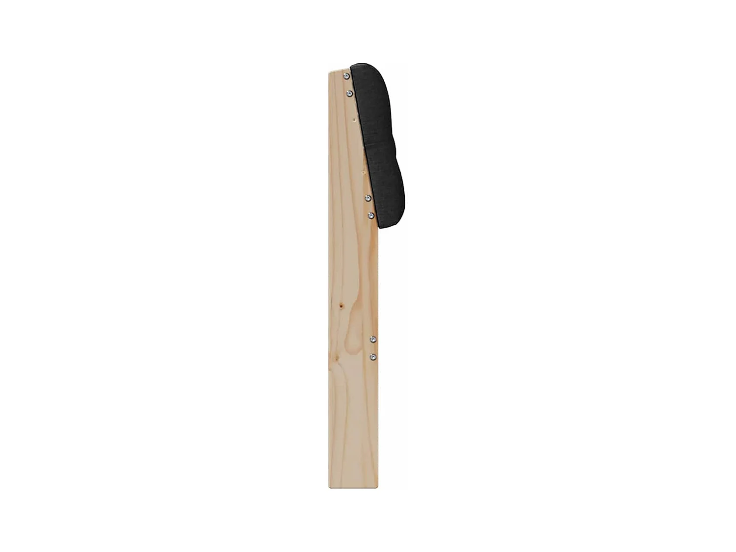 Cabecero tapizado Negro 140 cm Madera de pino macizo