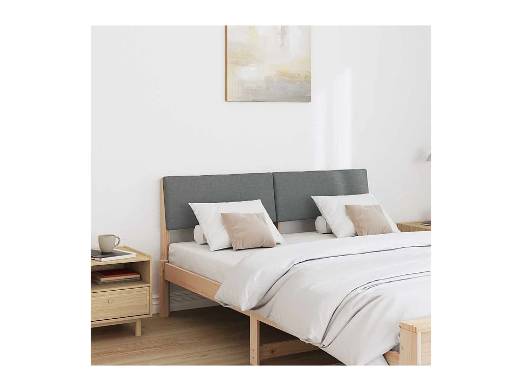 Cabeceira estofada Cinza Escuro 150 cm