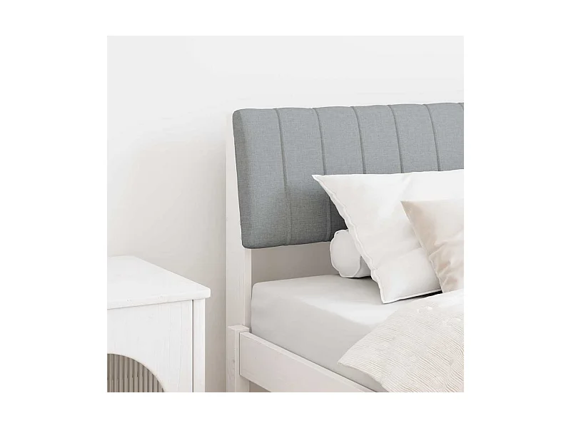 Tête de lit capitonnée Gris clair 80 cm Pin massif