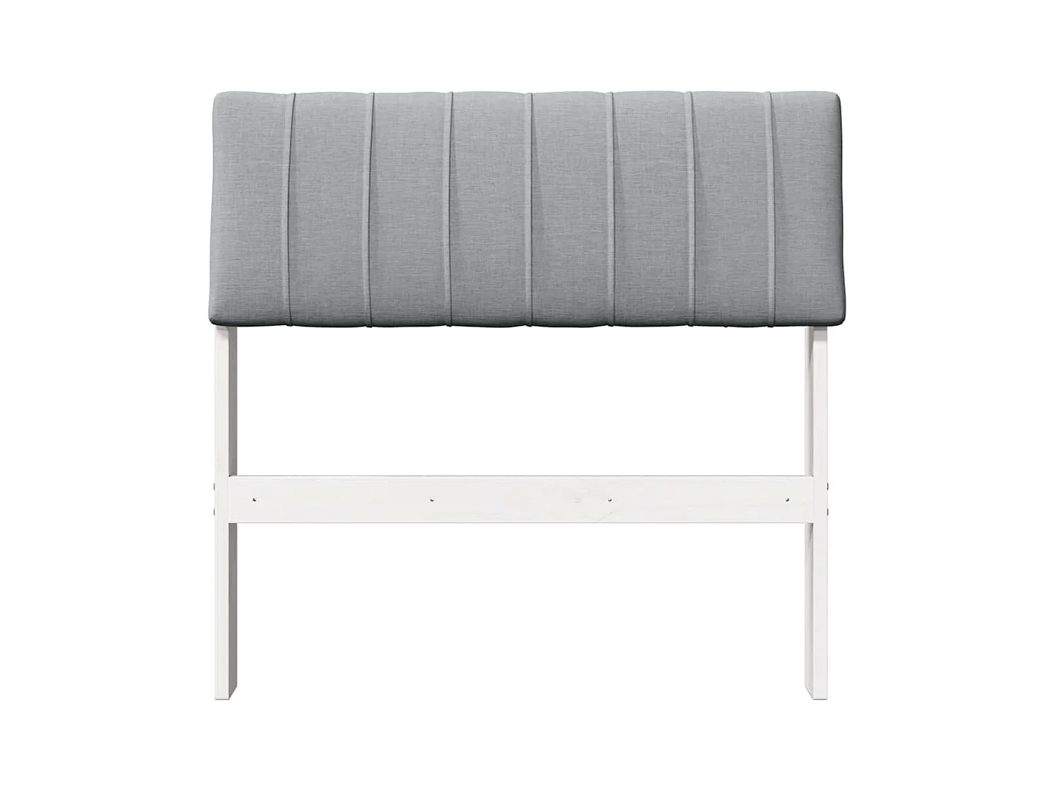 Tête de lit capitonnée Gris clair 80 cm Pin massif