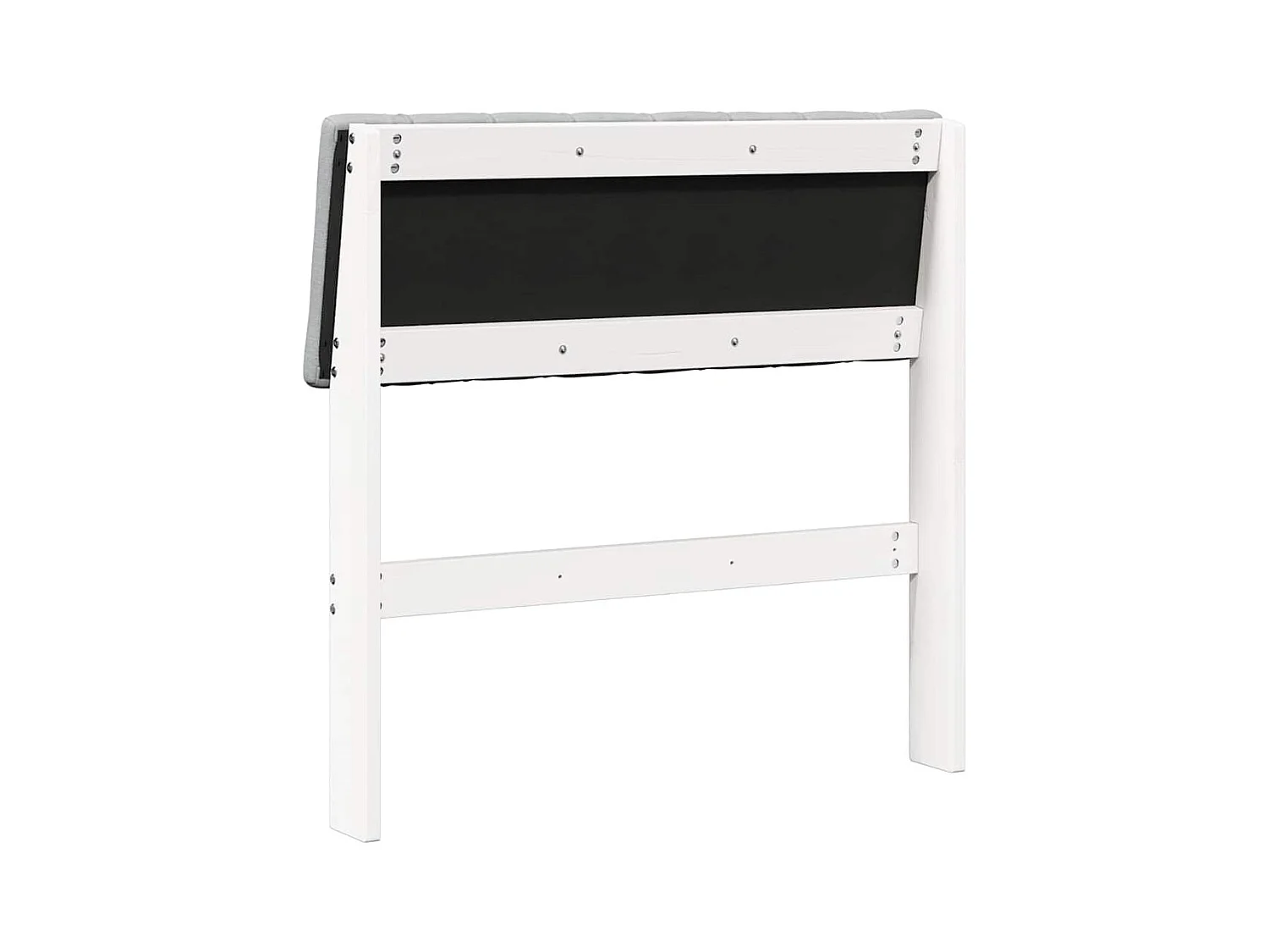 Tête de lit capitonnée Gris clair 80 cm Pin massif