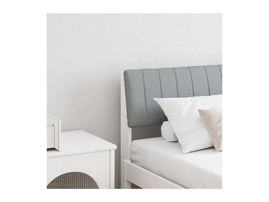 Cabeceira estofada Cinzento-claro 180 cm
