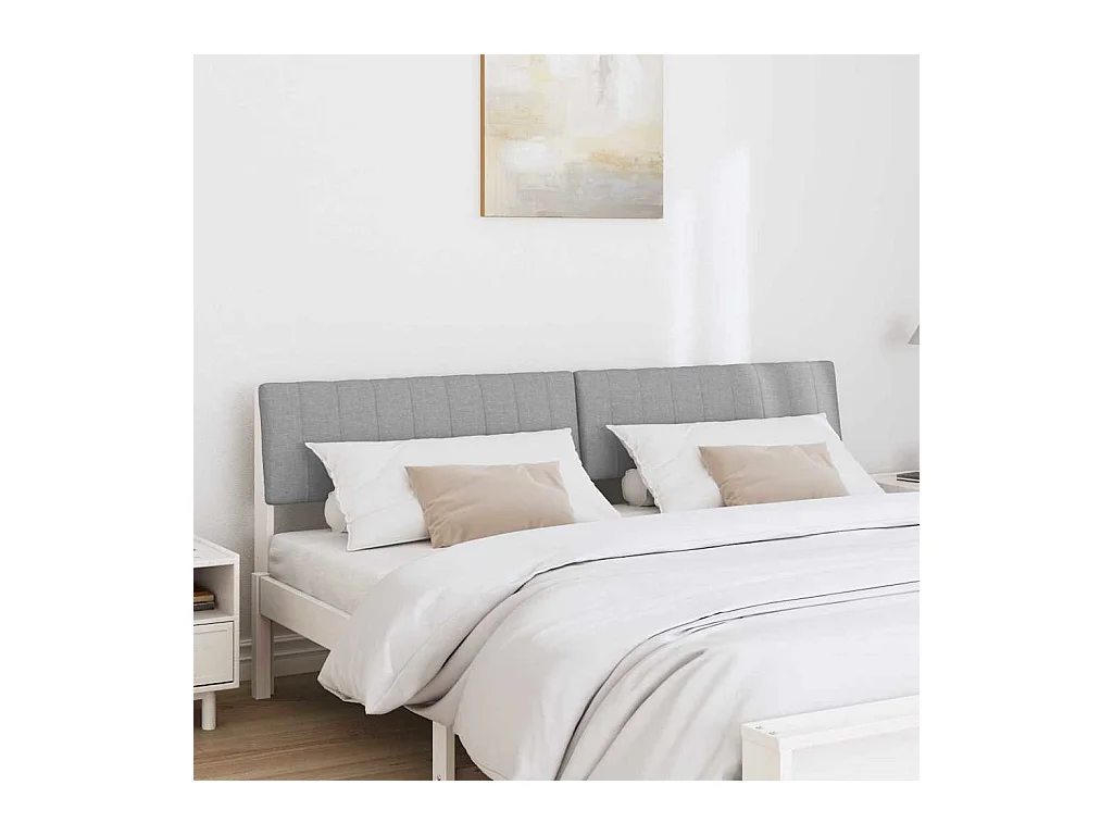 Cabeceira estofada Cinzento-claro 180 cm