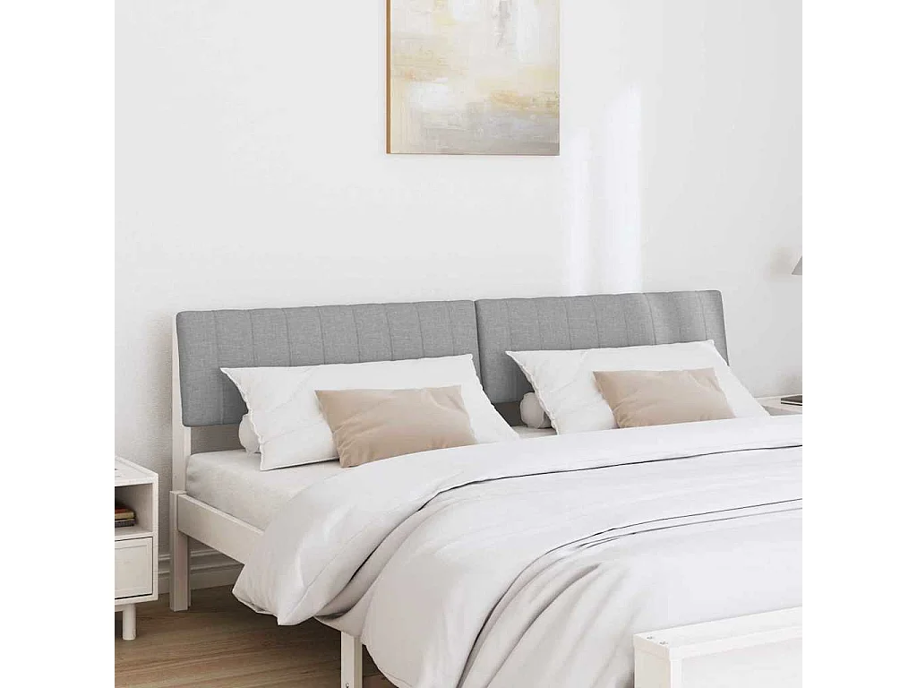 Cabeceira estofada Cinzento-claro 180 cm