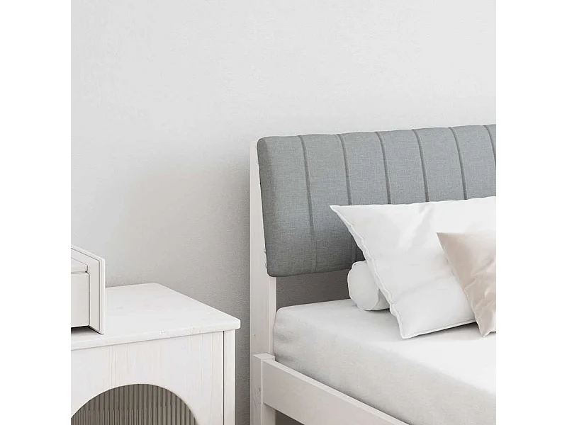 Cabeceira estofada Cinzento-claro 180 cm