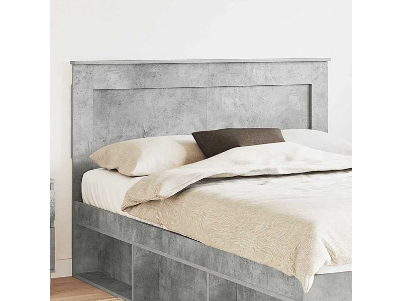 Tête de lit Gris béton 160 cm Bois d'ingénierie
