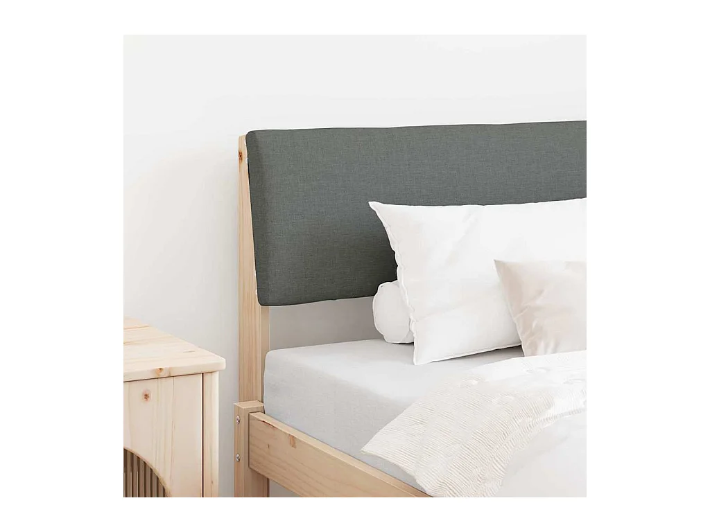 Cabeceira estofada Cinza Escuro 90 cm