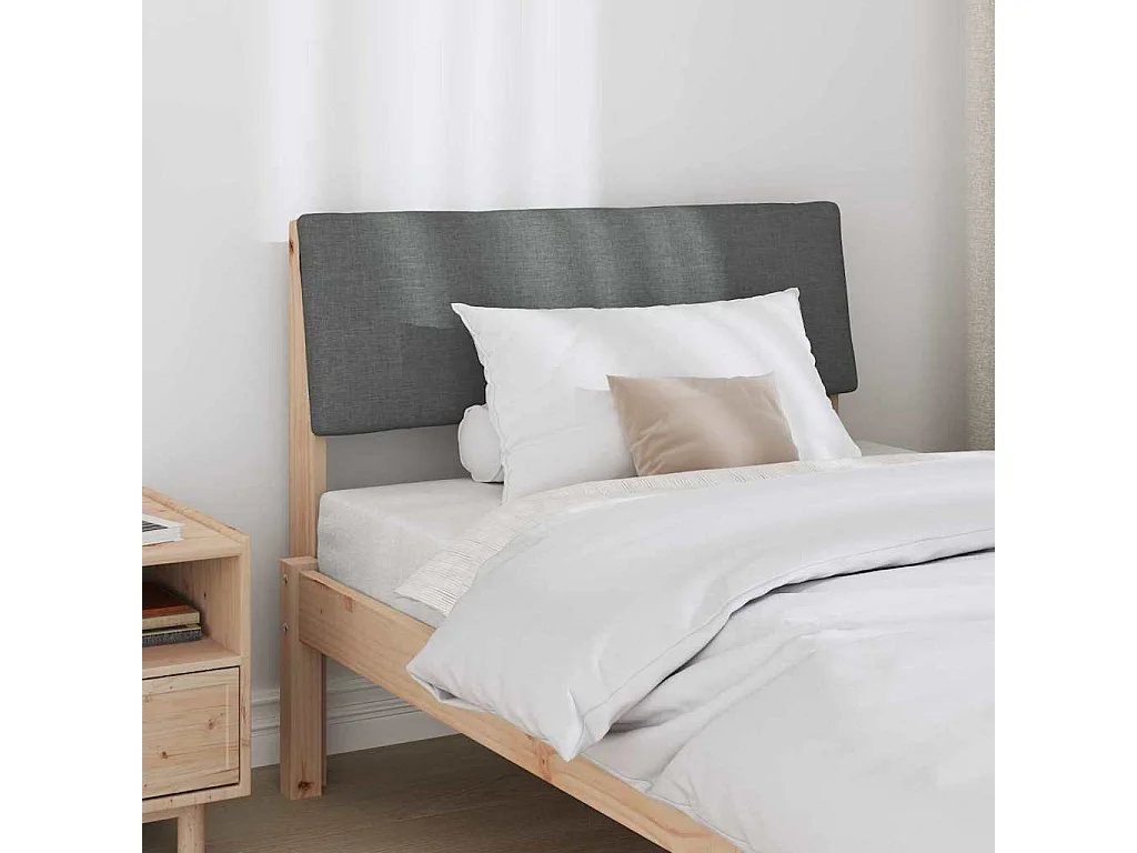 Cabeceira estofada Cinza Escuro 90 cm