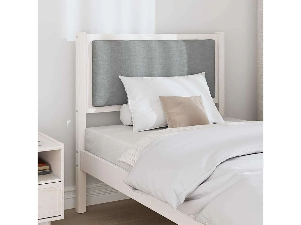 Cabeceira Outros Branco 75 cm Madeira de pinho maciça